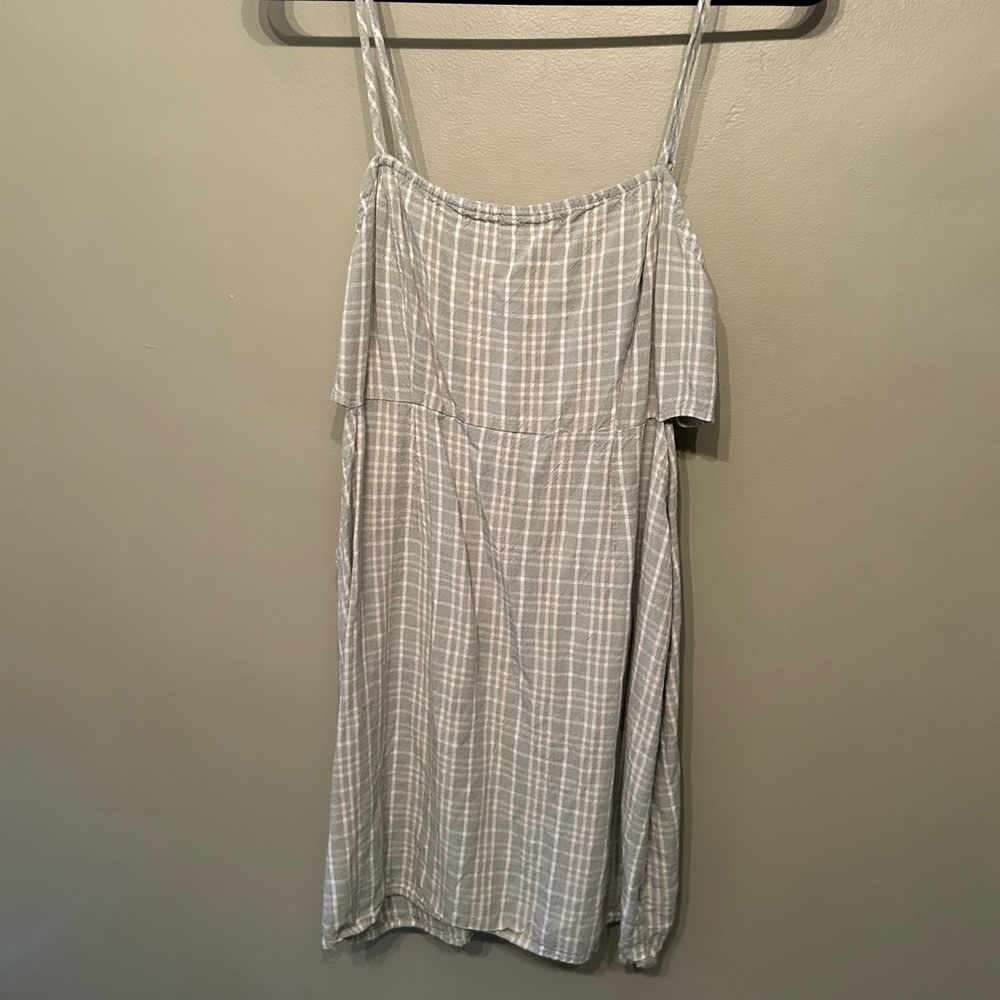 Kendall & Kylie Green Plaid Mini Dress